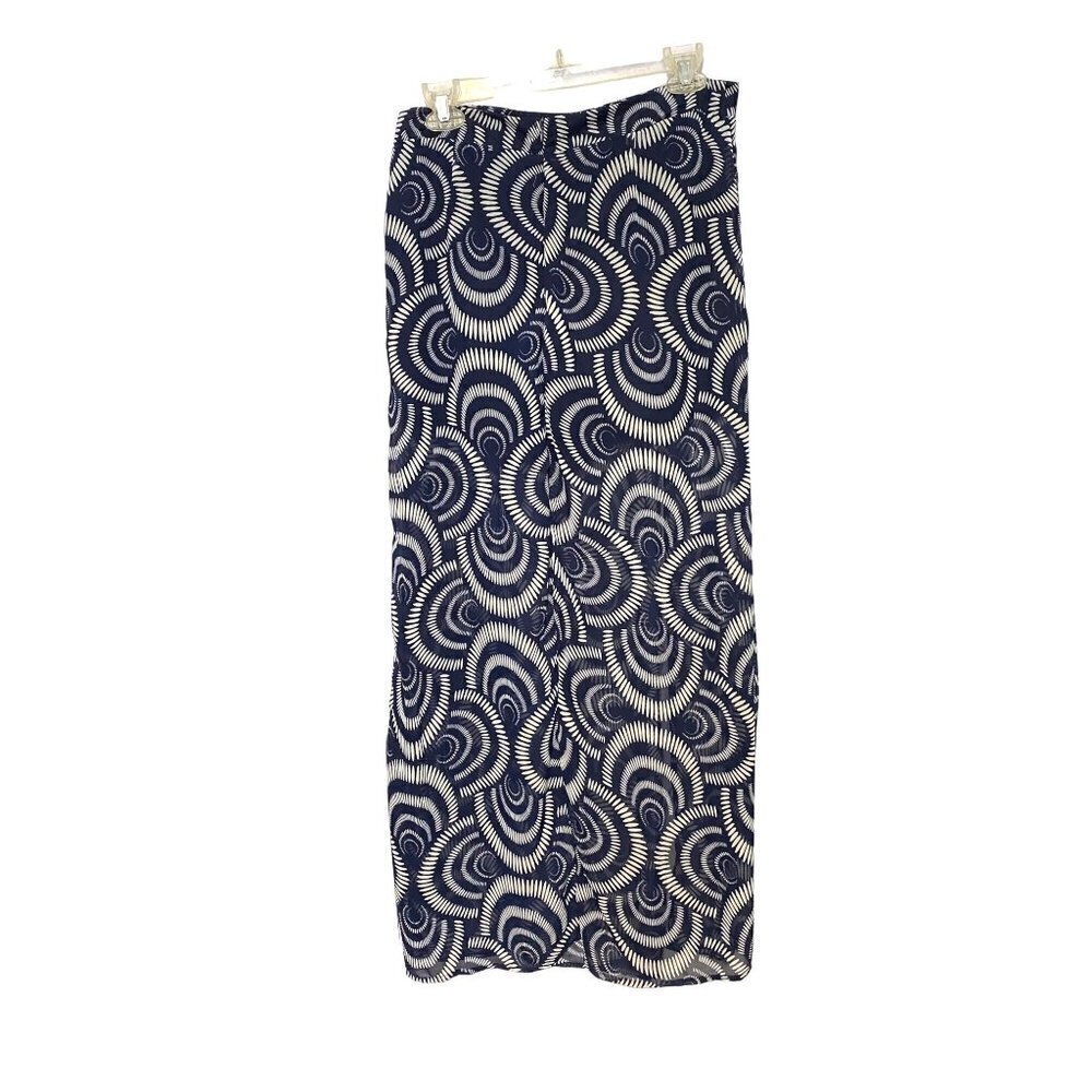 Fun & Flirt Long Skort with Front Slits on Sheer Chiffon Skirt Women's Large NWT
